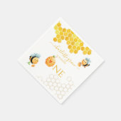 Unser kleiner Honig verwandelt eine Biene zum Gebu Serviette (Ecke)