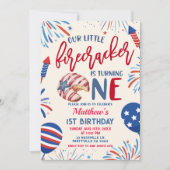 Unser kleiner Knaller wird eins Einladung (Vorderseite)