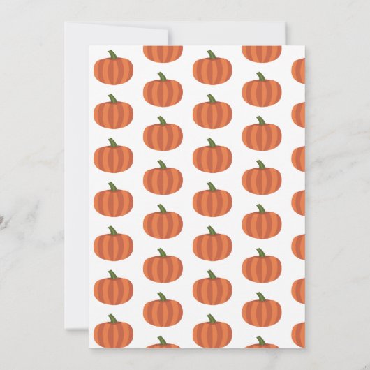 Unser kleiner Kürbis dreht den 1. Herbst zum 1. Ge Einladung (Rückseite)