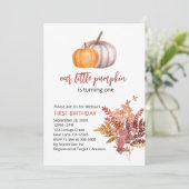 Unser kleiner Kürbis dreht sich um den Fall boho b Einladung (Stehend Vorderseite)