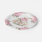 Unser kleiner Kürbis ist ein Aquarellpinsel Pappteller (Schrägansicht)