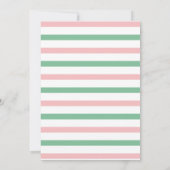 Unser kleiner Kürbis ist eine zwanzig mint/rosa Ge Einladung (Rückseite)