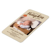 Unser kleiner Kürbis ist hier Herbst-Geburtserklär Magnet (Linke Seite)