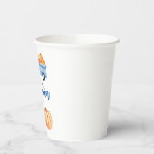 Unser kleiner Kürbis ist zwei blaue LKW, 2. Geburt Pappbecher (Links)