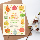 Unser kleiner Kürbis, Jungs zum Geburtstag Foto Einladung