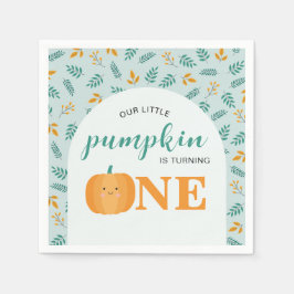 Unser kleiner Kürbis macht einen 1. Geburtstag Serviette