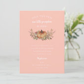 Unser kleiner Kürbis macht einen Herbst Geburtstag Einladung (Stehend Vorderseite)