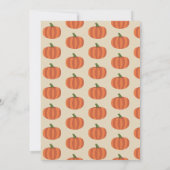 Unser kleiner Kürbis macht einen Herbst zum Geburt Einladung (Rückseite)