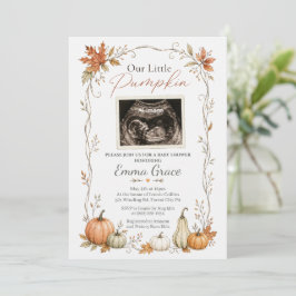 Unser kleiner Kürbis Ultraschall-Baby-Shower-Einla Einladung