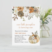 Unser kleiner Kürbis verwandelt eine rustikale Bra Einladung (Stehend Vorderseite)