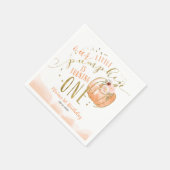 Unser kleiner Kürbis wird Eins 1. Geburtstag Serviette (Ecke)