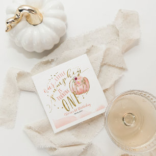 Unser kleiner Kürbis wird Eins 1. Geburtstag Serviette