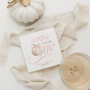 Unser kleiner Kürbis wird Eins 1. Geburtstag Serviette