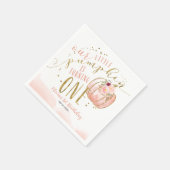 Unser kleiner Kürbis wird Eins 1. Geburtstag Serviette (Ecke)