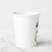 Unser kleiner Kürbisblauer LKW zum ersten Geburtst Pappbecher (Rechts)