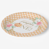 Unser kleiner Kürbisblumengebirge zum ersten Gebur Pappteller (Schrägansicht)