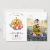 Unser kleiner Kürbisfall Einladung (Vorderseite)