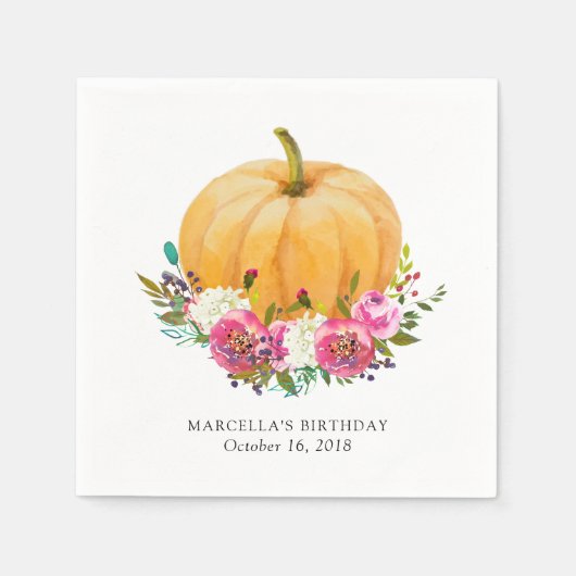 Unser kleiner Kürbisfall Serviette (Vorderseite)