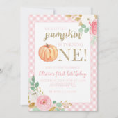 Unser kleiner Kürbisgold und blumenreicher erster  Einladung (Vorderseite)