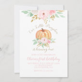 Unser kleiner Kürbisgold und blumenreicher erster Einladung (Vorderseite)