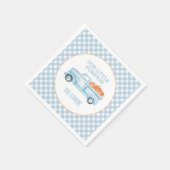 Unser kleiner Kürbishellblauer LKW zum ersten Gebu Serviette (Ecke)