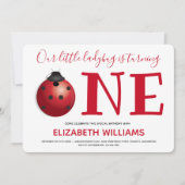 Unser kleiner Ladybug macht einen ersten Geburtsta Einladung (Vorderseite)