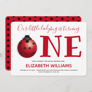Unser kleiner Ladybug macht einen ersten Geburtsta Einladung