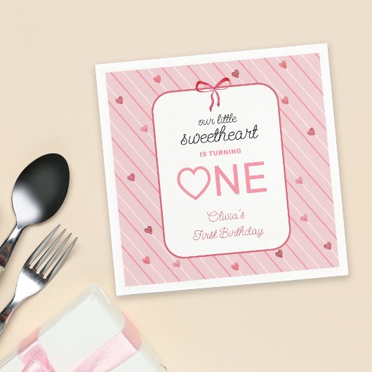 Unser kleiner Liebling wird ein Jahr – Geburtstag  Serviette