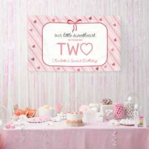 Unser kleiner Liebling wird zwei Herzen Schleifen Banner