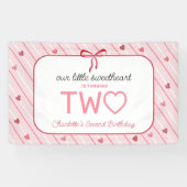 Unser kleiner Liebling wird zwei Herzen Schleifen Banner (Horizontal)
