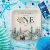 Unser kleiner Lumberjack Bär 1. Geburtstag Party Pappteller (Party)