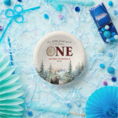 Unser kleiner Lumberjack Bär Red 1. Geburtstag Par Pappteller (Party)