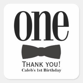 Unser Kleiner Mann Erster 1. Geburtstag Krawatte P Quadratischer Aufkleber
