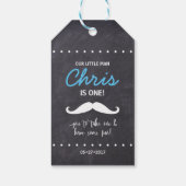 Unser kleiner Mann ist einer! "Mustache" Sie nehme Geschenkanhänger (Rückseite)