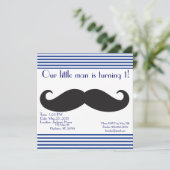 Unser kleiner Mann Mustache zum Geburtstag Einladu Einladung (Stehend Vorderseite)