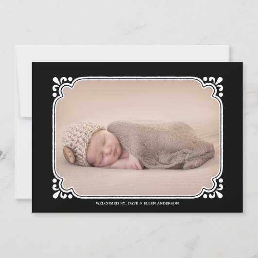 Unser kleiner Mann | Rustikale Geburtserklärung Ankündigung (Rückseite)