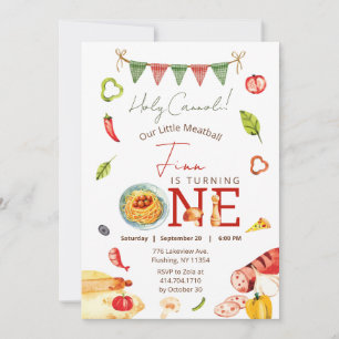 Unser kleiner Meatball 1. Geburtstag Einladung