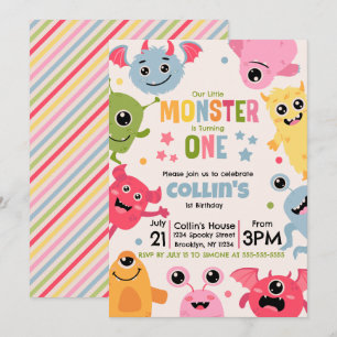 Unser Kleiner Monster Wird Eins Einladung