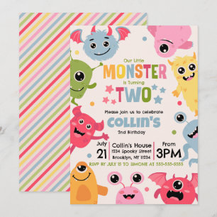 Unser kleiner Monster wird zwei Einladung