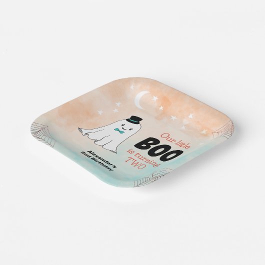 Unser kleiner Niedlicher Geist mit dem 2. Geburtst Pappteller (Gewinkelt)