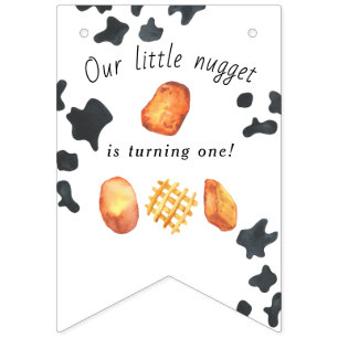 Unser kleiner Nugget wird ein Jahr alt Kindergebur Wimpelkette