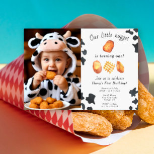 Unser kleiner Nugget wird Eins Kindergeburtstag Einladung