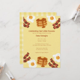 Unser kleiner Pfannkuchen-Frühstücks-Brunch-Thema Einladung