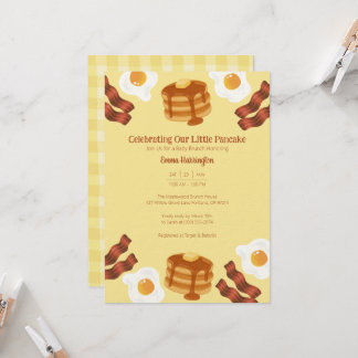Unser kleiner Pfannkuchen-Frühstücks-Brunch-Thema Einladung