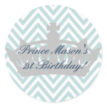 Unser kleiner Prinz macht 1 Geburtstagsaufkleber