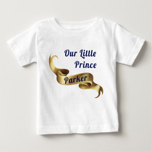 Unser kleiner Prinz Royal Personalisiert Baby T-shirt (Vorderseite)