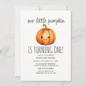 Unser kleiner Pumpkin 1. Geburtstag 1. Einladung (Vorderseite)