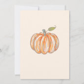 Unser kleiner Pumpkin 1. Geburtstag Einladung (Rückseite)