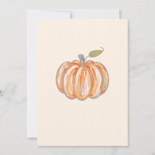 Unser kleiner Pumpkin 1. Geburtstag Einladung (Rückseite)