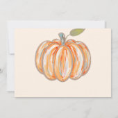 Unser kleiner Pumpkin 1. Geburtstag Einladung (Rückseite)